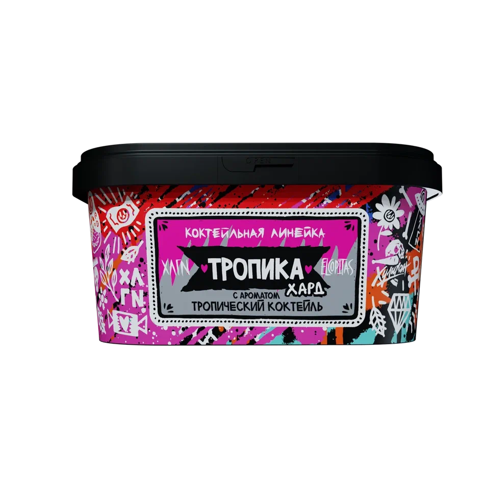 картинка Табак Хулиган Хард - Тропика (Тропический Коктейль) 200 гр. от магазина BigSmoke