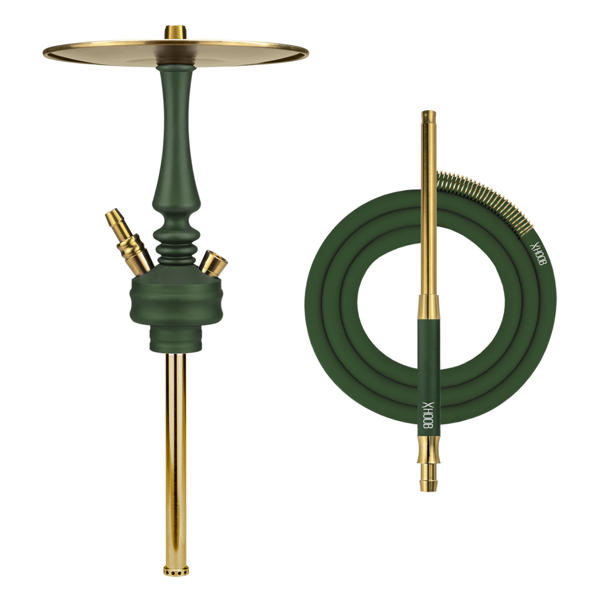 картинка Кальян Hoob - Mars Mini British racing green/Gold от магазина BigSmoke