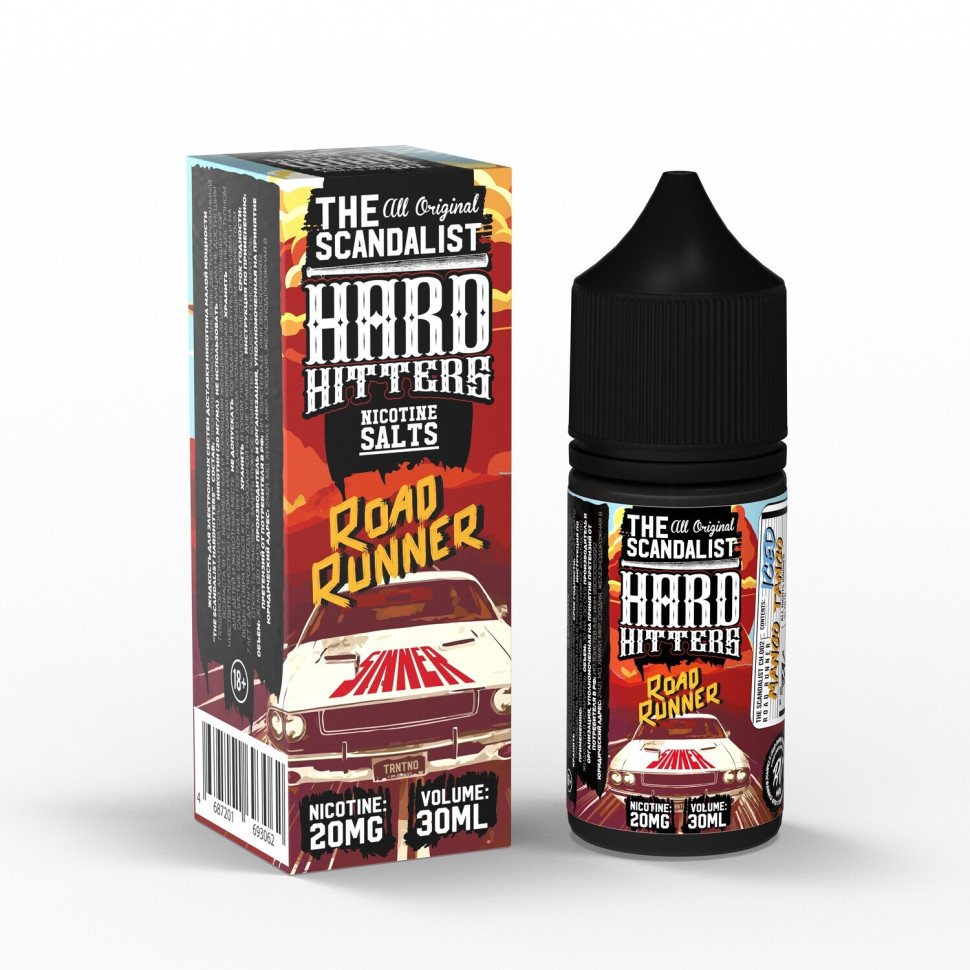 картинка The Scandalist Hardhitters 30 мл 20 Salt - Road Runner от магазина BigSmoke