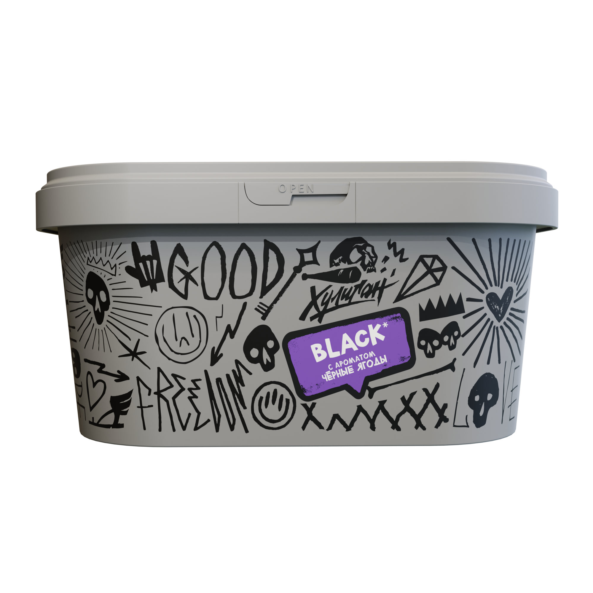 картинка Табак Хулиган - Black (Черные Ягоды) 200 гр. от магазина BigSmoke