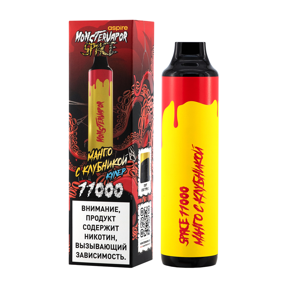 картинка Brusko Monstrvapor Space 11000 - Манго с Клубникой от магазина BigSmoke