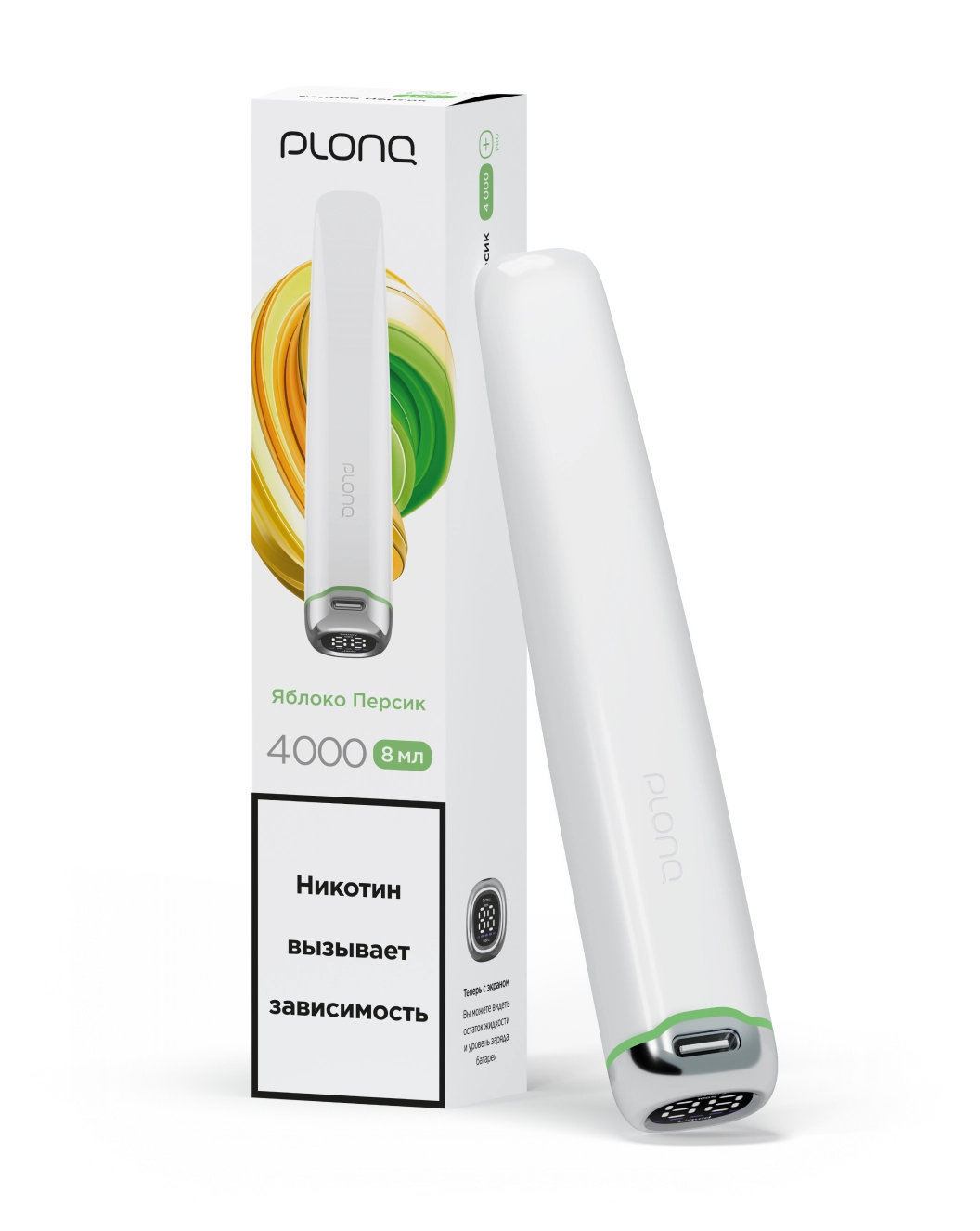 картинка Plonq Plus pro 4000 - Яблоко Персик от магазина BigSmoke