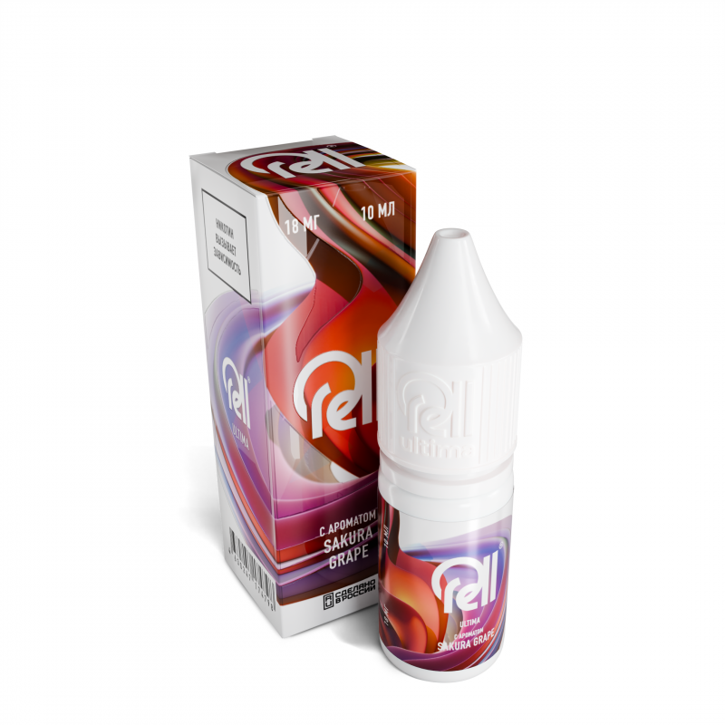 картинка Жидкость Rell Ultimate 10мл 20мг - Sakura Grape (Сакура и Виноград) от магазина BigSmoke