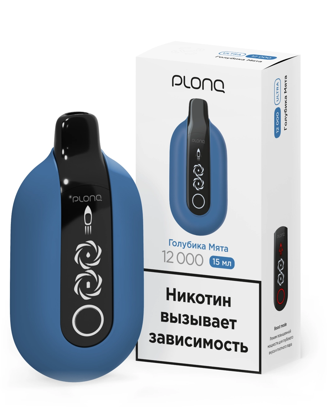 картинка PLONQ Ultra 12000 - Голубика Мята от магазина BigSmoke
