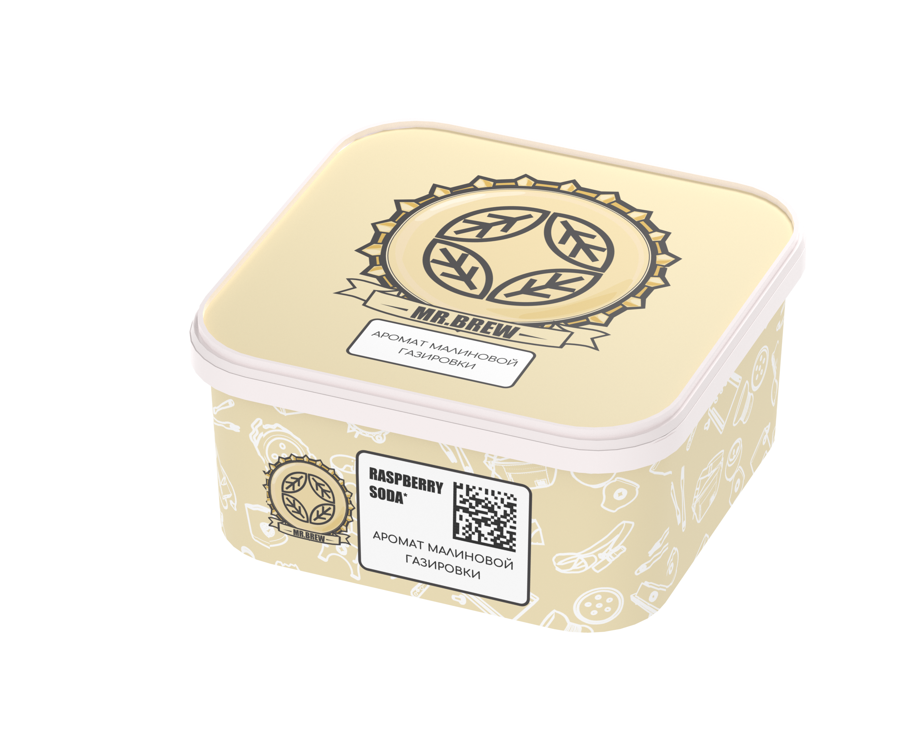 картинка Табак Mr.Brew - Raspberry Soda (Малиновая Газировка) 200 гр. от магазина BigSmoke