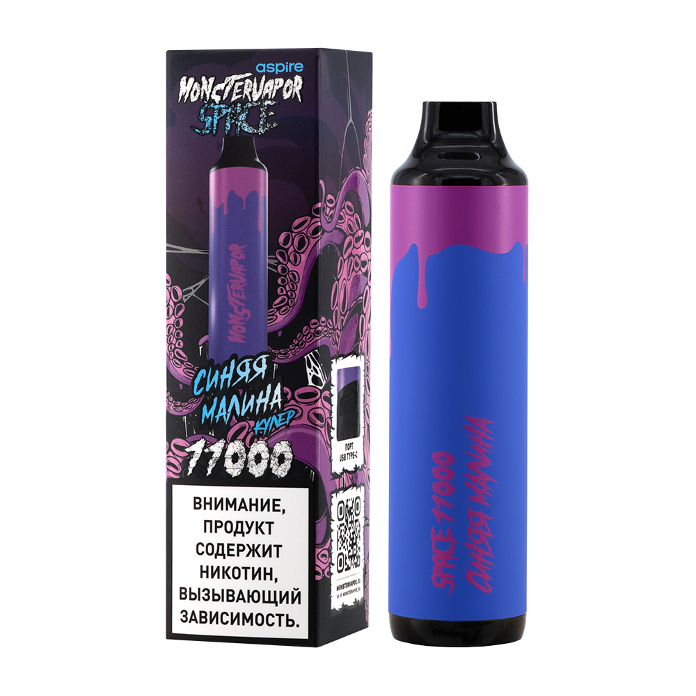 картинка Brusko Monstrvapor Space 11000 - Синяя Малина от магазина BigSmoke