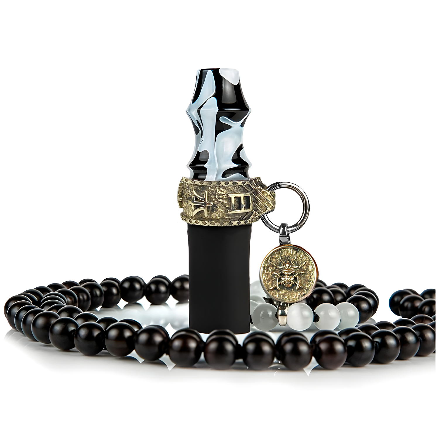 картинка Индивидуальный мундштук Samurai Beads White от магазина BigSmoke