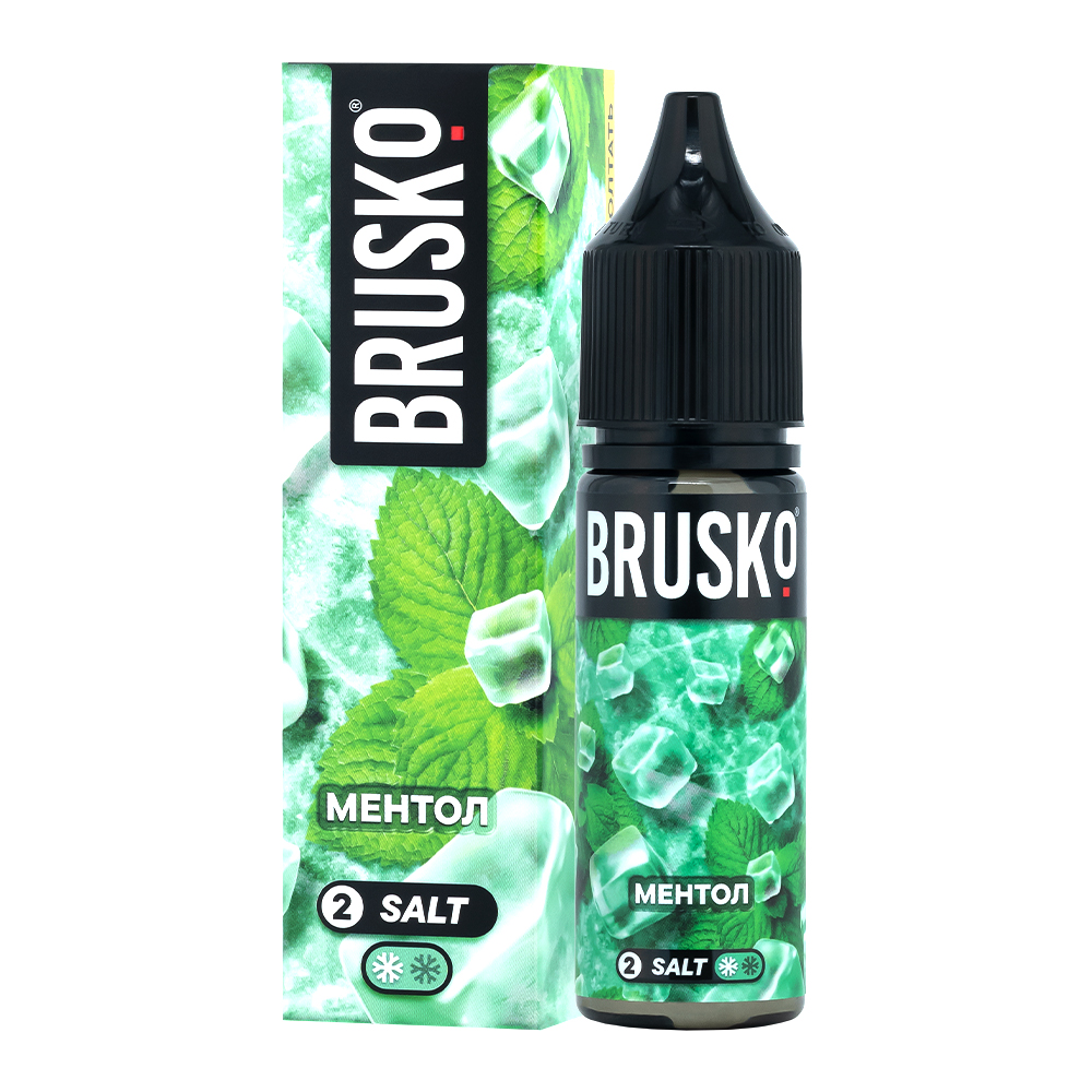 картинка Жидкость Brusko salt, 35 мл, Ментол, 2 от магазина BigSmoke