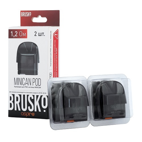 картинка Сменный Картридж Brusko Minican 1.0 Om (2 шт) от магазина BigSmoke