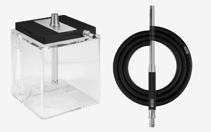 картинка Кальян HOOB - Atom Black/Stainless Steel от магазина BigSmoke