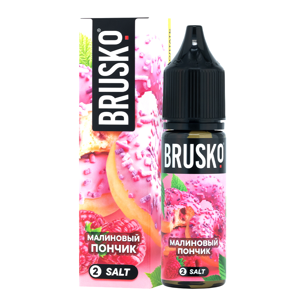 картинка Жидкость Brusko salt, 35 мл, Малиновый пончик, 2 от магазина BigSmoke