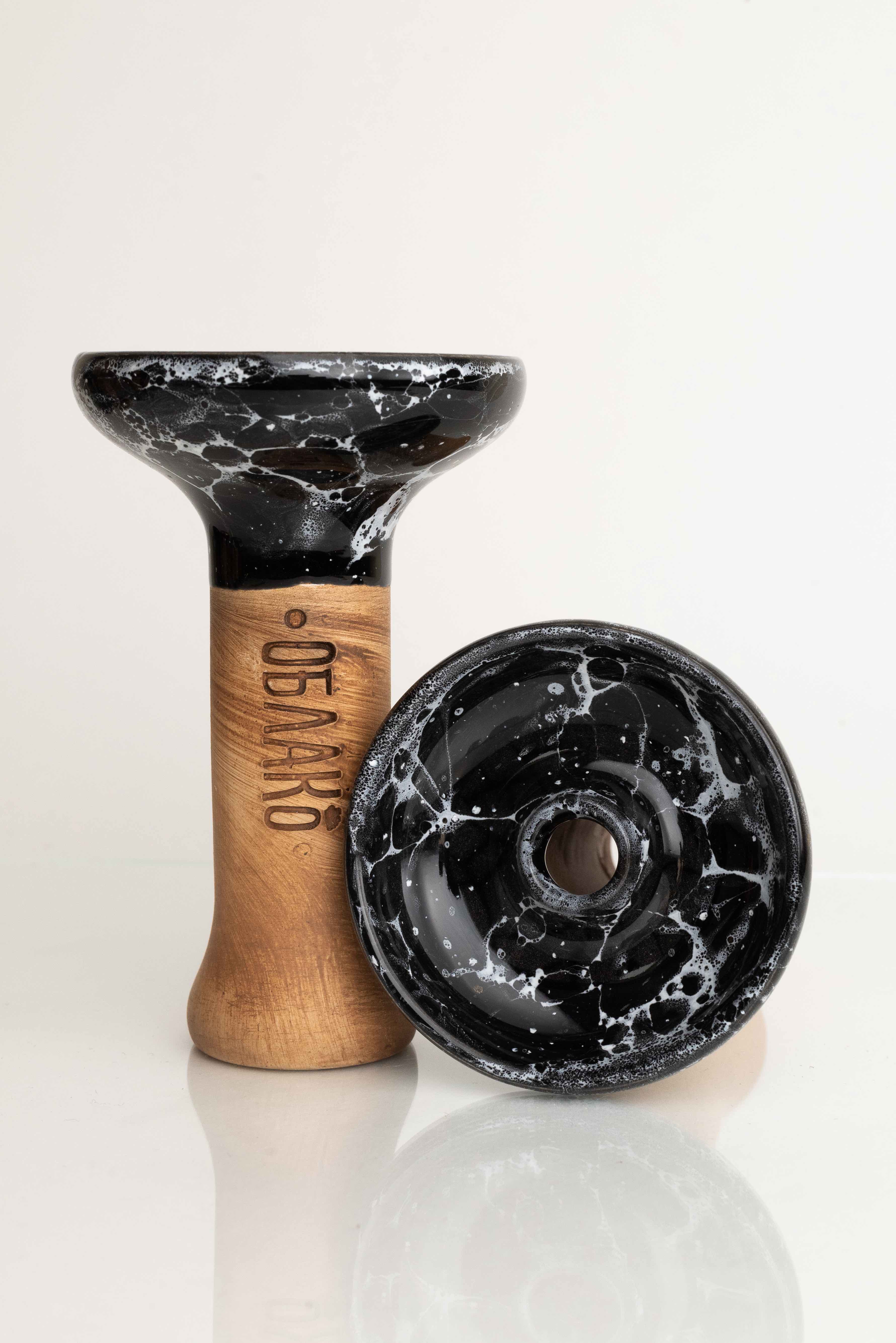 картинка Чаша ОБЛАКО Phunnel M Glaze Черно-Белый Мрамор от магазина BigSmoke