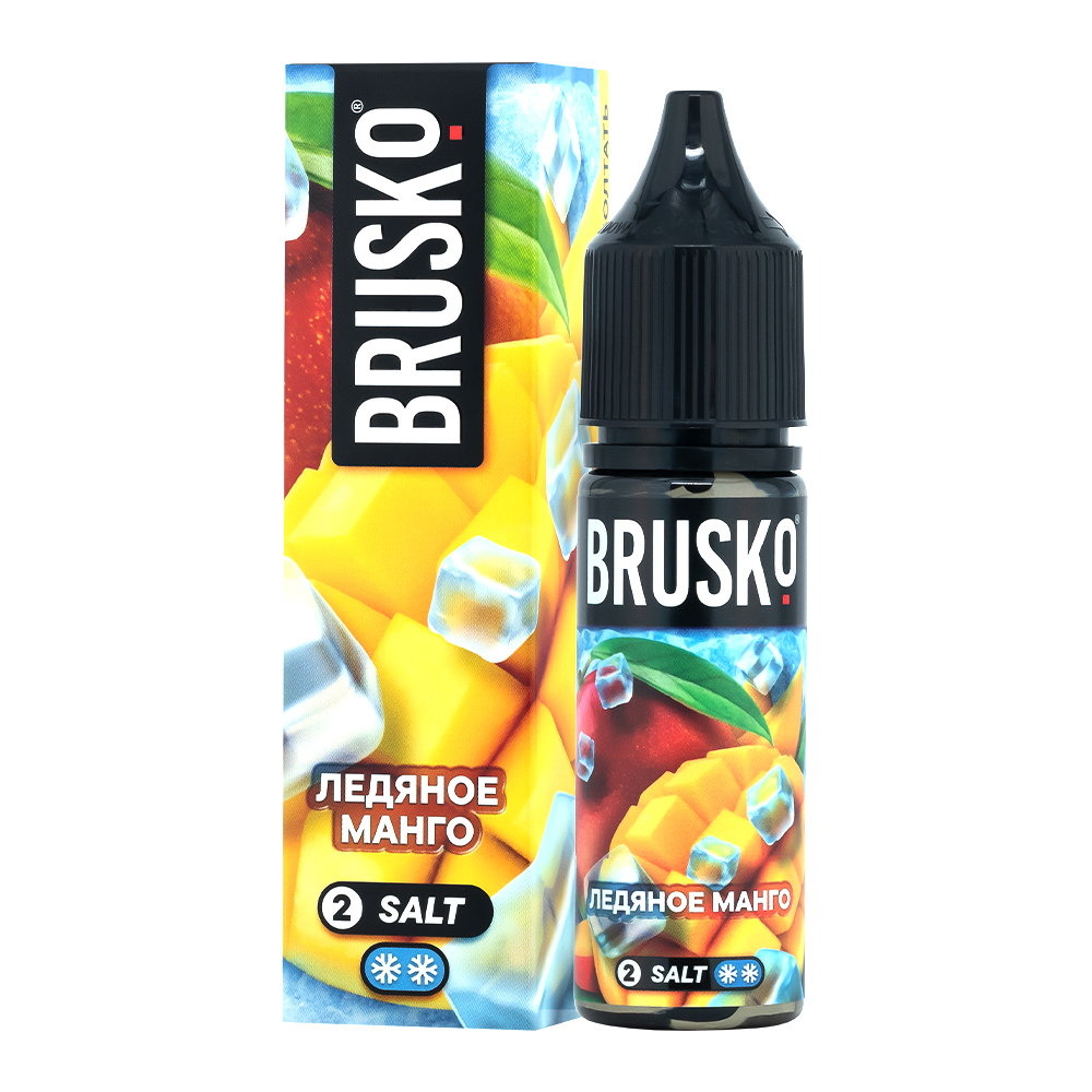 картинка Жидкость Brusko salt, 35 мл, Ледяное манго, 2 от магазина BigSmoke