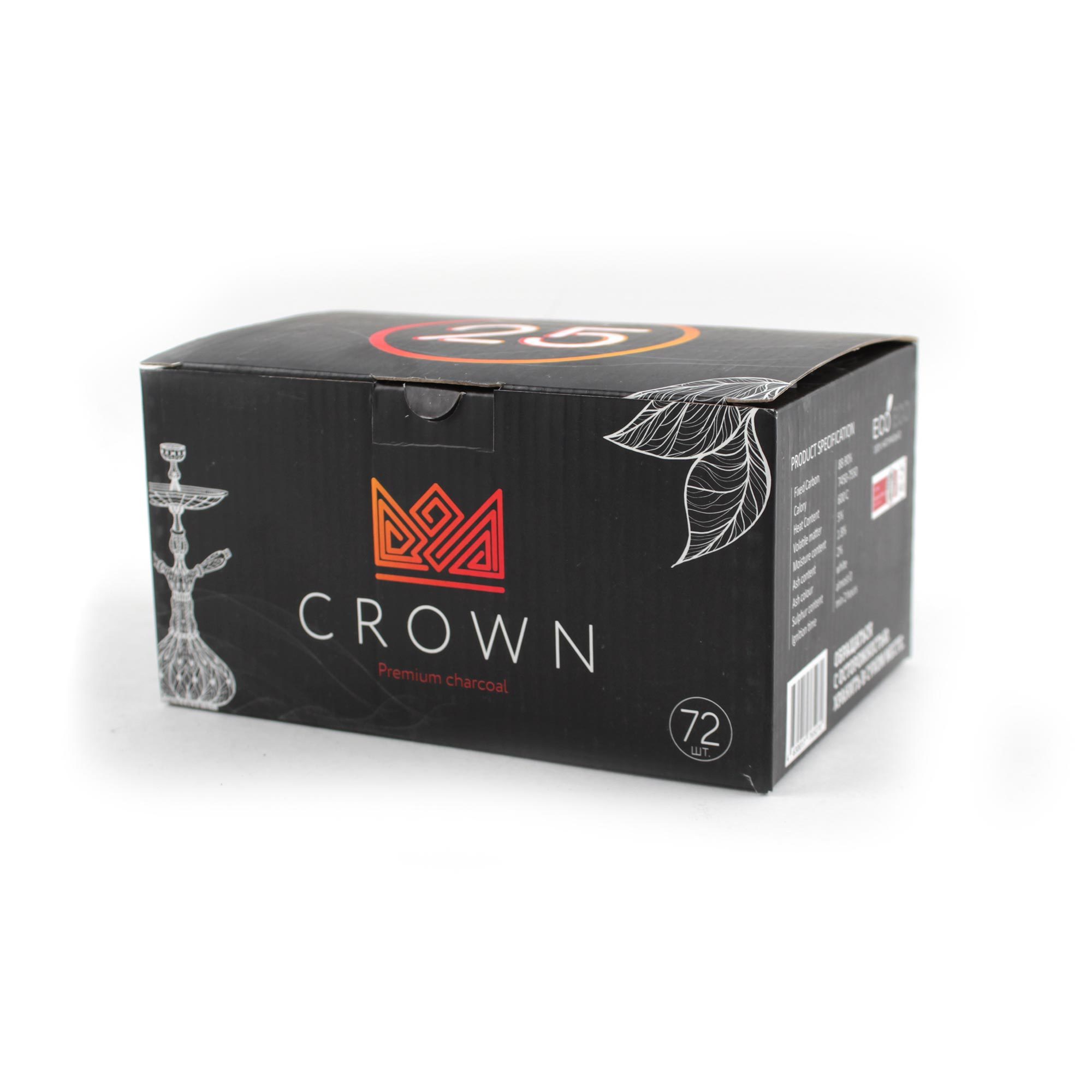 картинка Уголь CROWN 25 мм от магазина BigSmoke