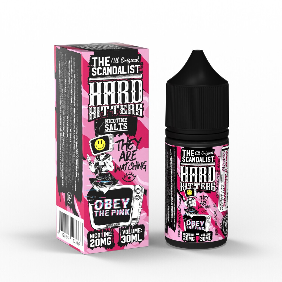 картинка The Scandalist Hardhitters 30 мл 20 Salt - Obey the Pink от магазина BigSmoke