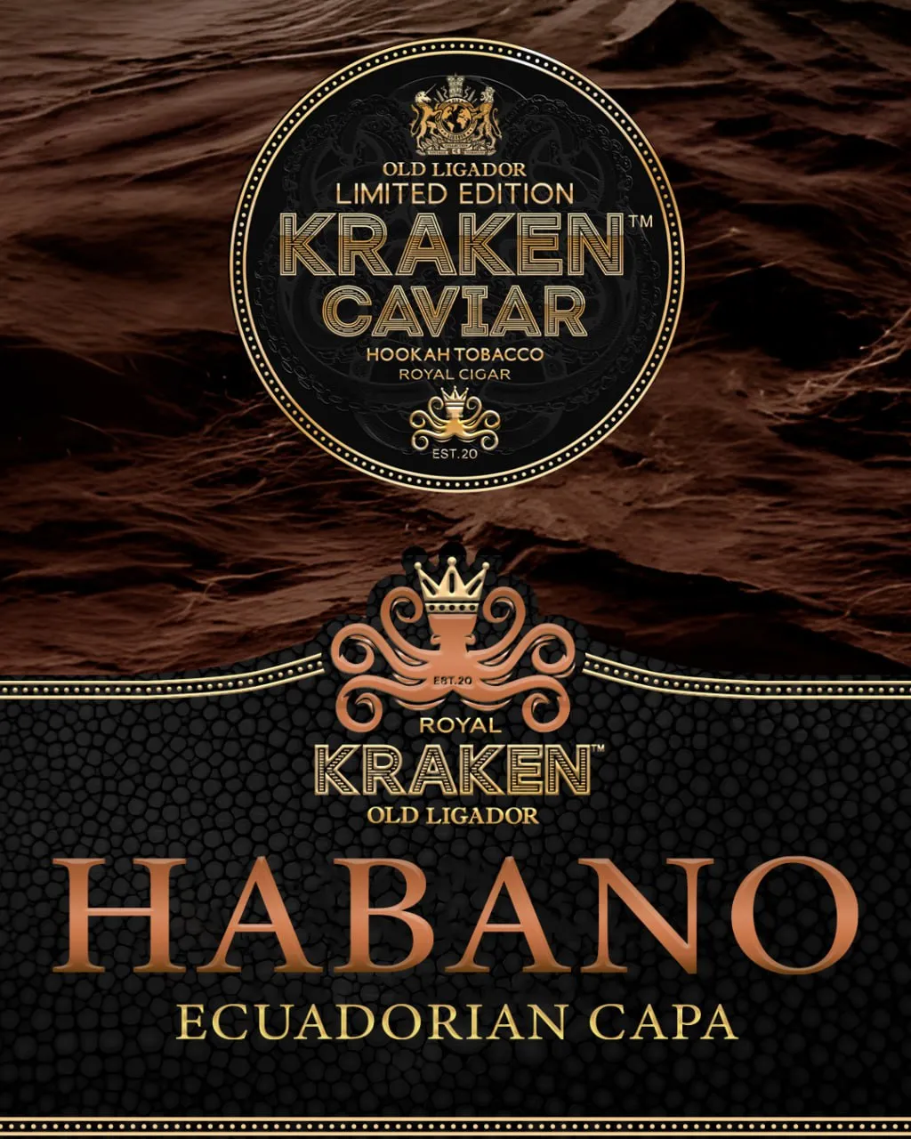 картинка Табак Kraken Line CAVIAR - Ecuadorian Capa Habano 30 гр. от магазина BigSmoke