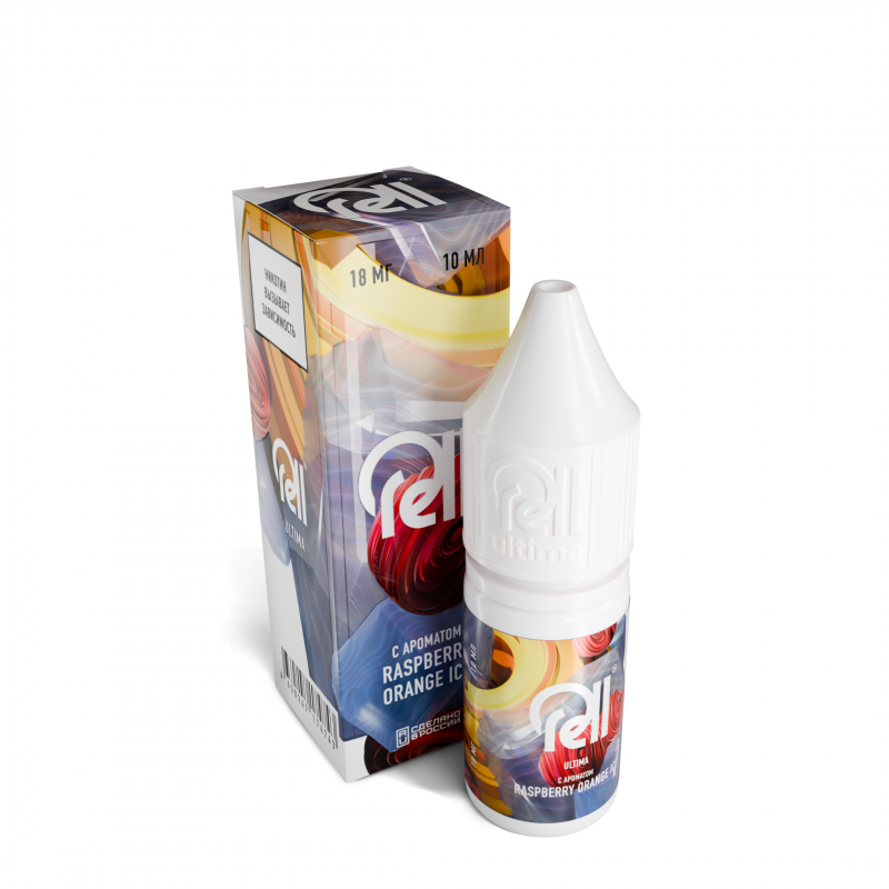 картинка Жидкость Rell Ultimate 10мл 20мг - Raspberry Orange Ice (Малина Апельсин Лед) от магазина BigSmoke
