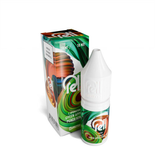 картинка Жидкость Rell Ultimate 10мл 20мг - Green Apple Peach Kiwi (Зеленое Яблоко, Персик и Киви) от магазина BigSmoke