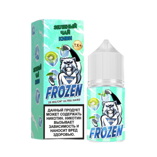 картинка Жидкость GANG FROZEN 30ml 2% Ultra Hard - Зеленый чай Киви от магазина BigSmoke