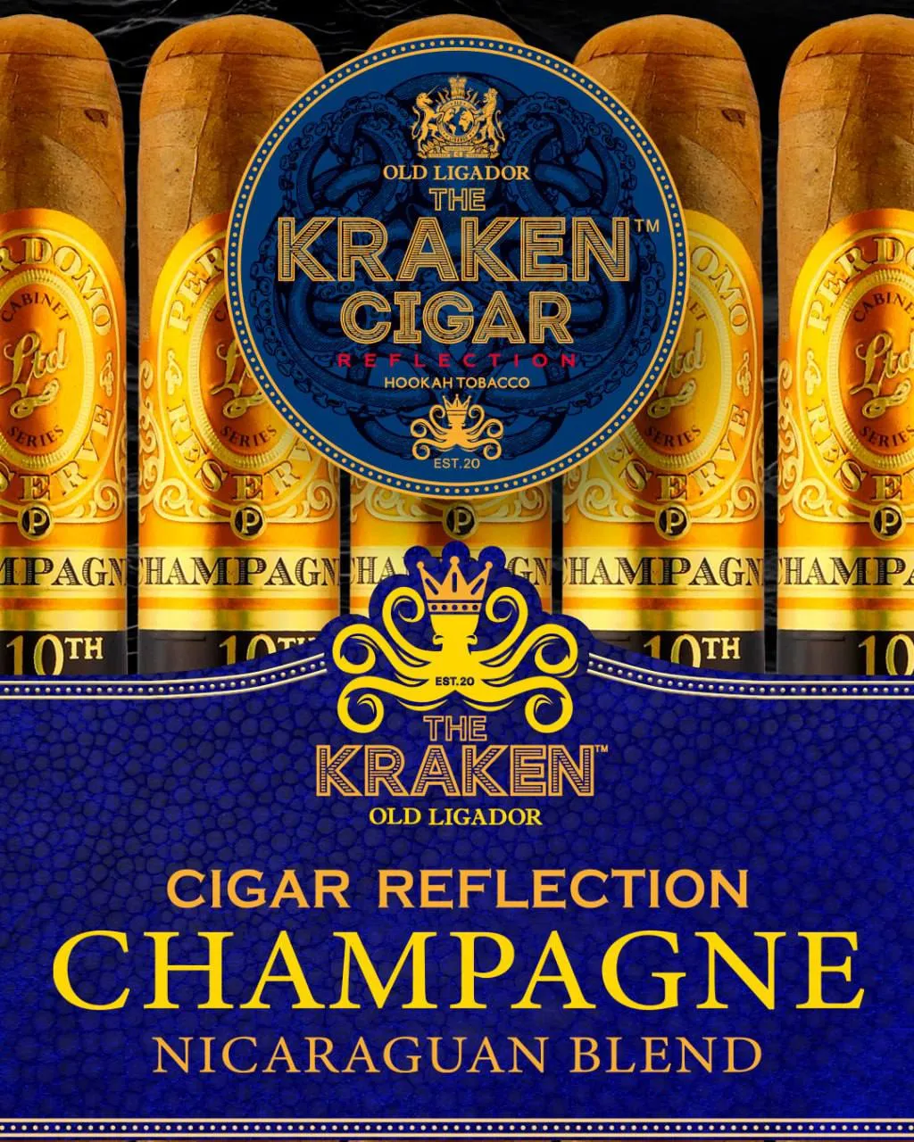 картинка Табак Kraken Line Cigar Reflection - Шампань  30 гр. от магазина BigSmoke